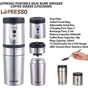 قهوه ساز و آسیاب قهوه شارژی لپرسو