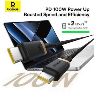 خرید کابل دوسر تایپ سی باسئوس100 وات 2 متری