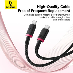 قیمت کابل دوسر تایپ سی باسئوس100 وات 2 متری