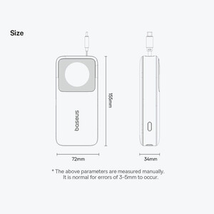 پاور بانک 20000 باسئوس Baseus اصل 65 وات مدل P10073700123 با کابل