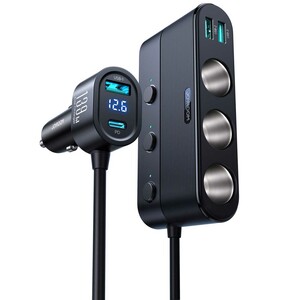 شارژر فندکی فست شارژ ماشین 179 وات تایپ‌سی و یو‌اس‌بی جویرم JR-CCL01