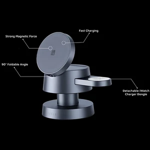 شارژر بی سیم مگنتی، چراغ خواب و پایه نگهدارنده رومیزی گوشی، ایرپاد و اپل واچ  لِوِلو