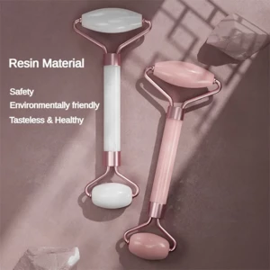 کیفیت ست ممتاز غلتک رز کوارتز صورتی و سنگ ماساژ قلب گوا شا