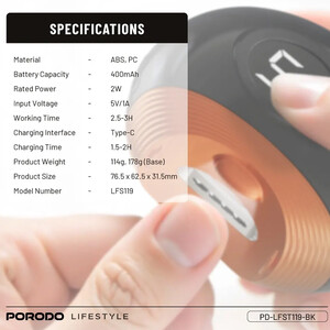 قیمت تریمر و سوهان ناخن شارژی پورودو