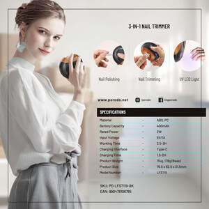 خرید تریمر ناخن شارژی پورودو