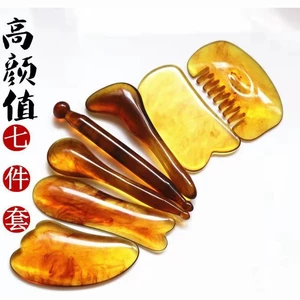 فروش ست ابزار ماساژ گواشا 7 تکه جوانسازی پوست صورت و بدن