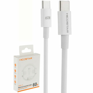 کابل تایپ سی 60 وات هایکو استار HICOSTAR مدل 120C-C طول 1 متر