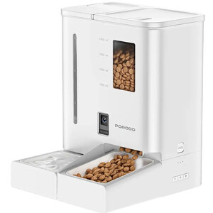 ظرف غذای هوشمند حیوانات خانگی پورودو قابلیت کنترل با وای‌فای و اپلیکیشن