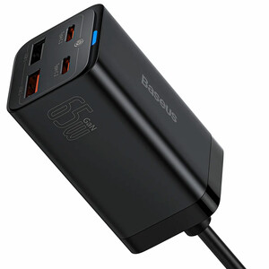 قیمت شارژر رومیزی فست 4 پورت تایپ‌سی و یواس‌بی 65 وات بیسوس