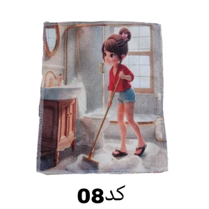 دستمال میکروفایبر نظافت آشپزخانه مدل آلبوم 30*30