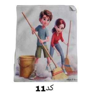 دستمال میکروفایبر نظافت آشپزخانه مدل آلبوم 30*30