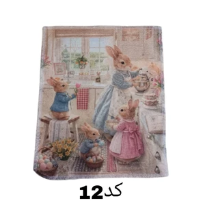 دستمال میکروفایبر نظافت آشپزخانه مدل آلبوم 30*30