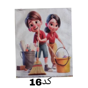 دستمال میکروفایبر نظافت آشپزخانه مدل آلبوم 30*30