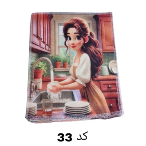 دستمال میکروفایبر نظافت آشپزخانه مدل آلبوم 30*30
