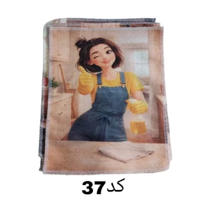 دستمال میکروفایبر نظافت آشپزخانه مدل آلبوم 30*30