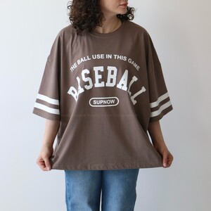 تیشرت باکسی لانگ baseball کد 6045