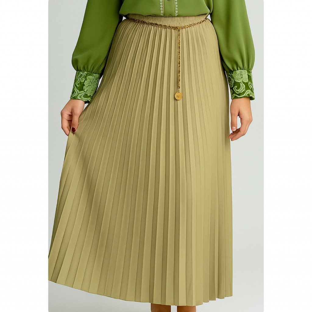 دامن بلند کمربند دار