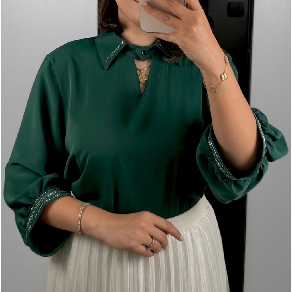 شومیز الیزه نگین پاکتی کد261