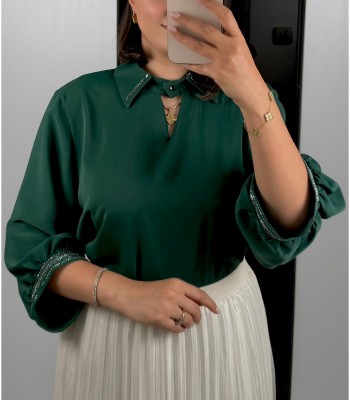 شومیز الیزه نگین پاکتی کد261