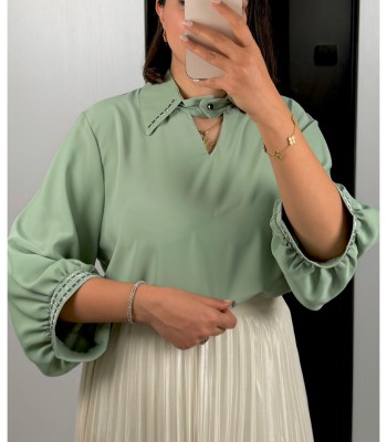 شومیز الیزه نگین پاکتی کد261