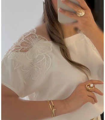 تاپ مجلسی زنانه مدل گلی
