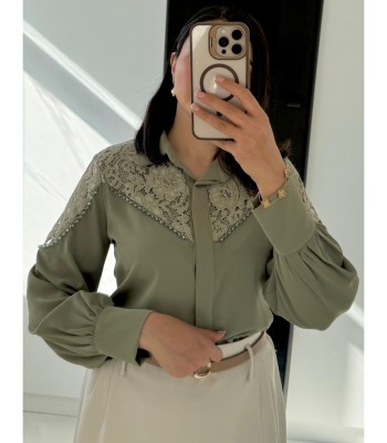 شومیز مجلسی زنانه مدل مخمل سنگدوزی