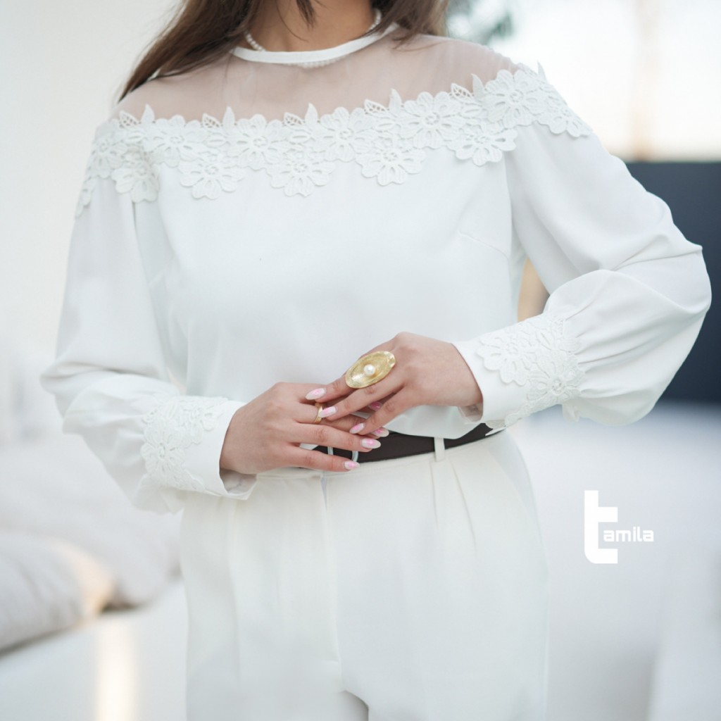 انواع شومیز سفید ترک مجلسی.