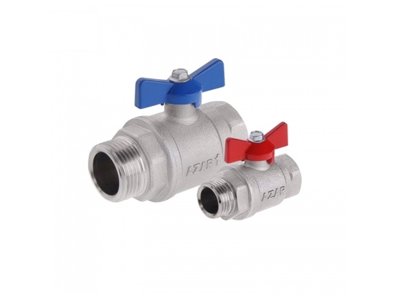 شیر پکیج دسته پروانه ای یکسر مغزی آذر