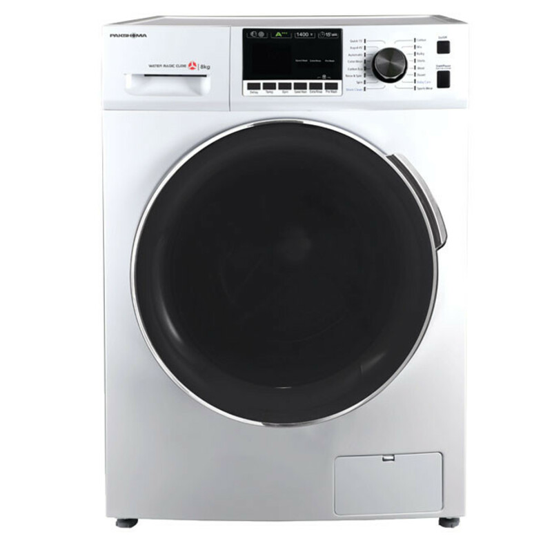ماشین لباسشویی اتوماتیک پاکشوما مدل BWF 40814 WT ظرفیت 8 کیلوگرم