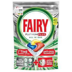 قرص ماشین ظرفشویی فیری مدل Platinum Plus بسته 40 عددی
