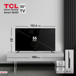 تلوزیون کیو ال ای دی هوشمند تی سی ال مدل 55C645 سایز 55 اینچ