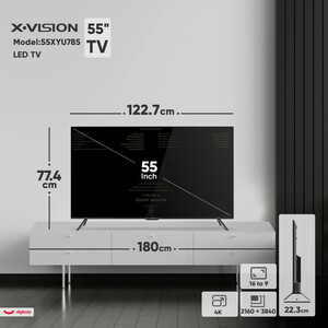 تلویزیون 55 اینچ ال ای دی هوشمند ایکس ویژن مدل 55XYU785
