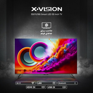 تلویزیون ال ای دی هوشمند ایکس ویژن مدل 55XYU765 سایز 55 اینچ