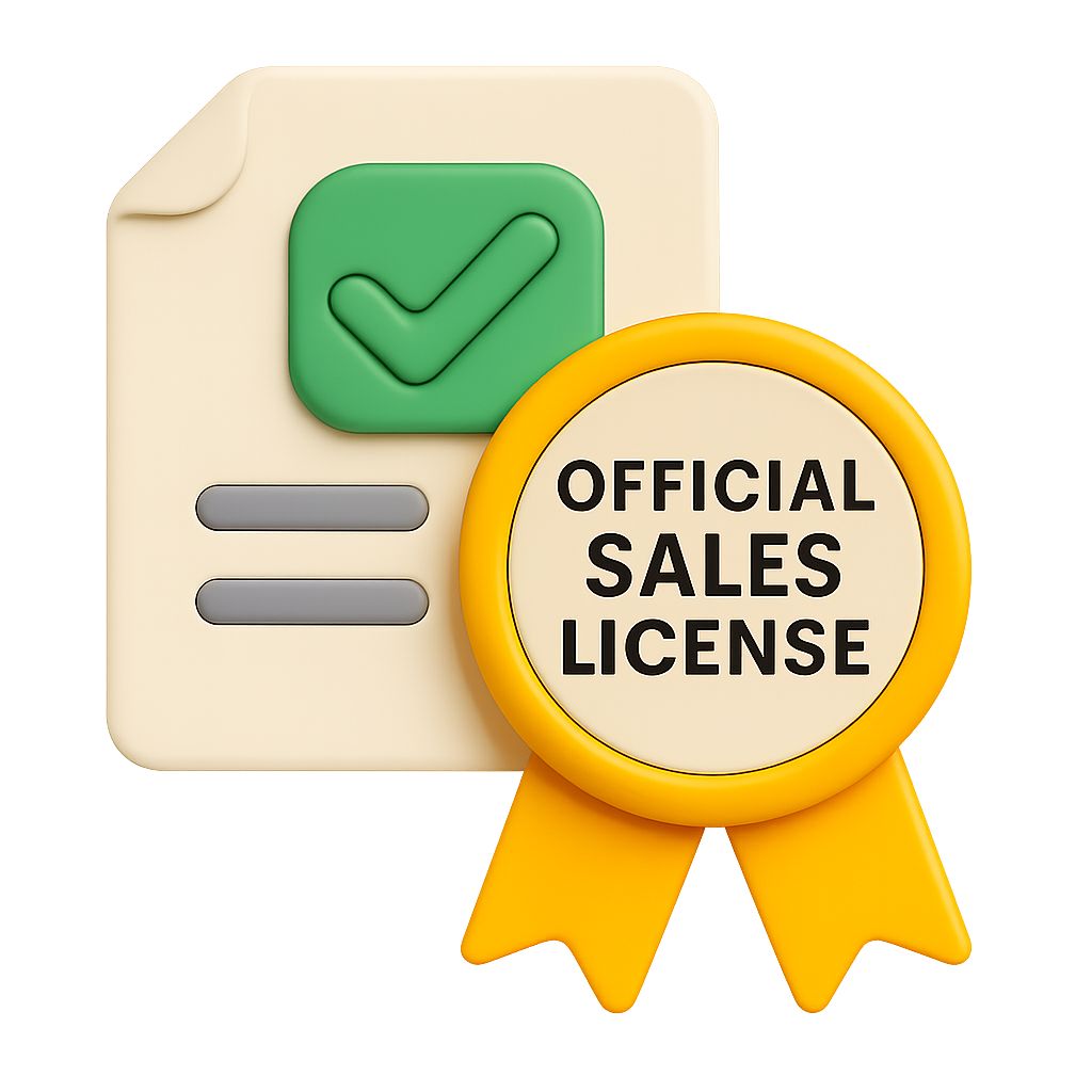 مجوز فروش رسمی