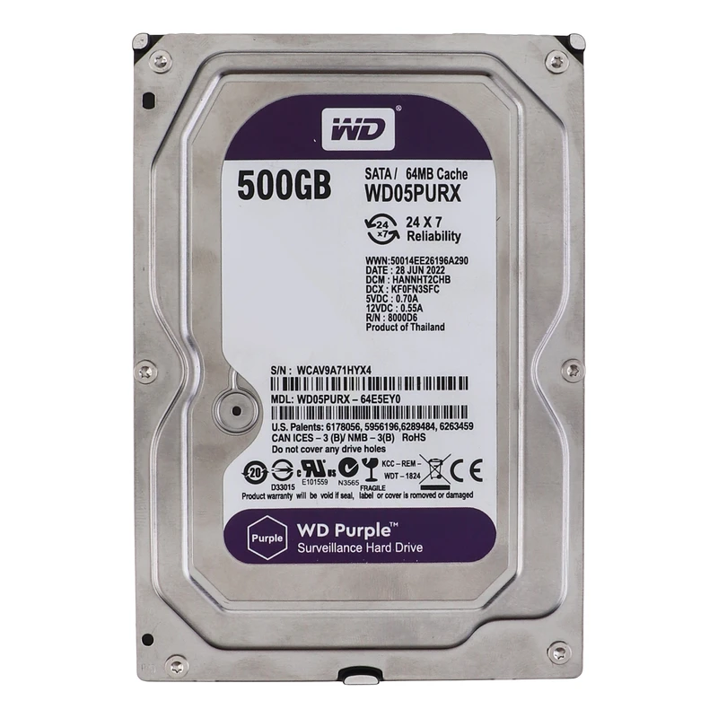 هارد 500 گیگ اینترنال وسترن دیجیتال بنفش