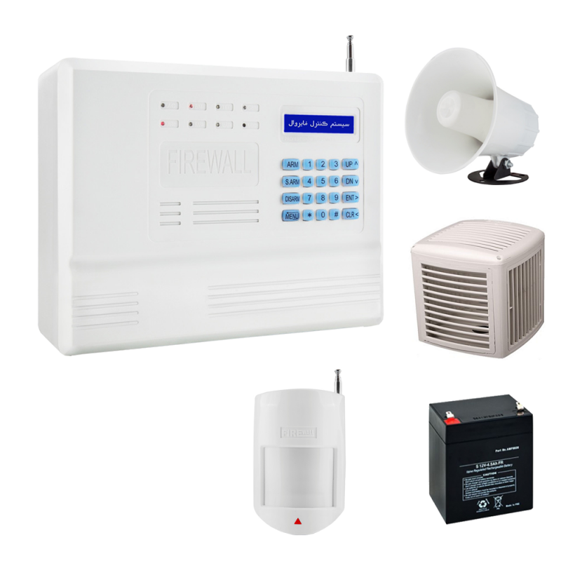 پکیج دزدگیر فایروال F9 همراه بی یک چشمی با سیم