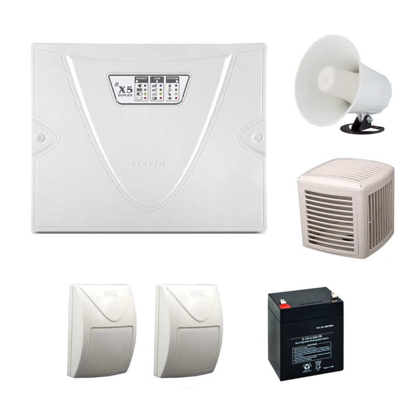 پکیج دزدگیر کلاسیک همراه با دو چشمی با سیم