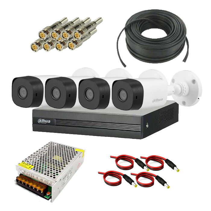 پکیج اقتصادی دوربین مداربسته 4 عددی برند داهوا