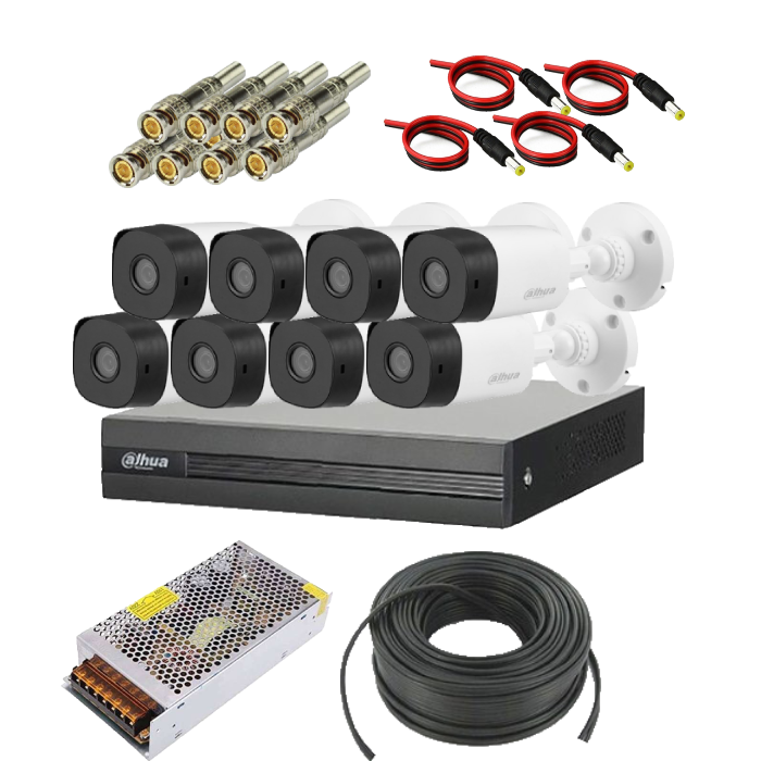 پکیج کامل دوربین مداربسته 8 عددی برند داهوا
