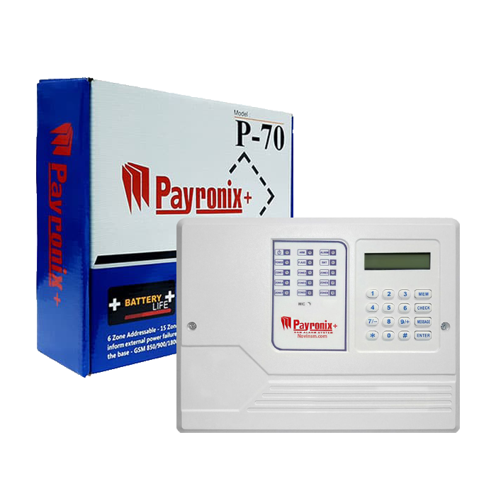 پنل دزدگیر اماکن سیم کارتی و تلفن ثابت پایرونیکس مدل P70