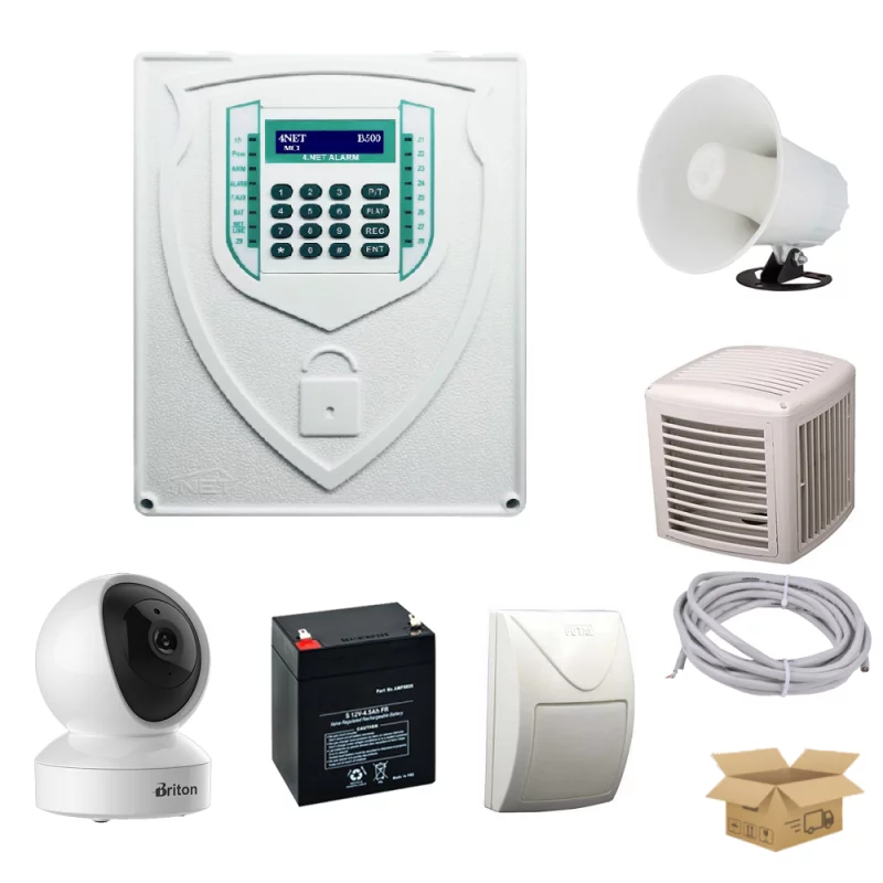 پکیج آماده نصب دزدگیر فورنت 4net با یک چشمی و دوربین وای فای برایتون