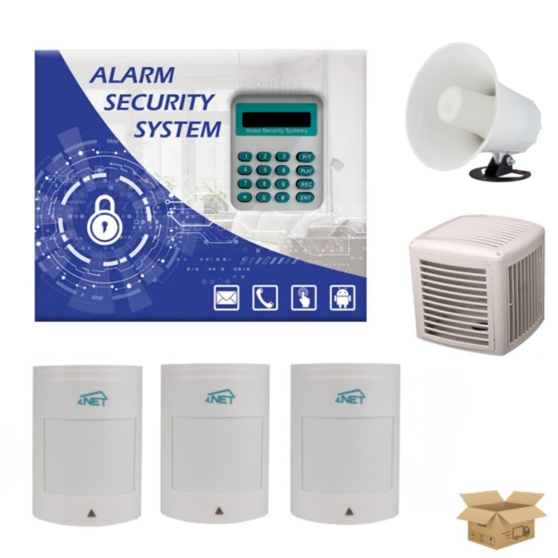 پکیج دزدگیر سیم کارتی فورنت 4NET با سه سنسور حرکتی+ گارانتی 60 ماهه