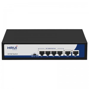 سوییچ شبکه 4 پورت POE مدل HR900-AF-42N برند HRUI