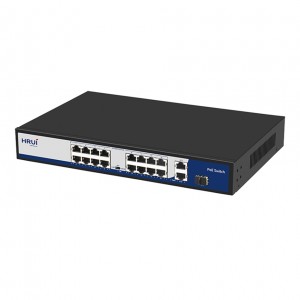 سوییچ شبکه 16 پورت POE مدل HR901-AF-1621GS-200 برند HRUI