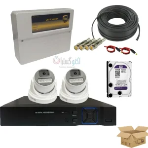 پکیج دوربین مداربسته 2 عددی همراه با یوپی اس مخصوص دوربین | مناسب مجوز اماکن