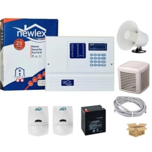 پکیج حرفه ای دزدگیر سیم کارتی نیولکس NEWLEX با دو چشمی وزنی سیمی