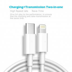 کابل شارژ اپل مدل A1703 طول ۱ متر Type-C به Lightning
