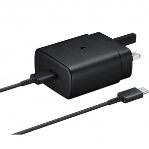 شارژر اصلی گوشی Galaxy S23 Plus سامسونگ 45 وات Type-C سوپر فست شارژ سه پین تک پورت مدل EP-TA845