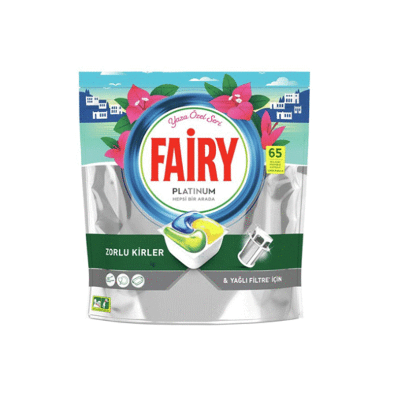 قرص ماشین ظرفشویی فیری مدل PLATINUM بسته 65 عددی