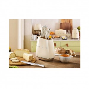 ست چاقو اسمگ رنگ کرم مدل KBSF01